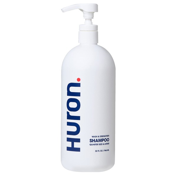 Huron Men's Shampoo - Fresh Scent Mens Daily Shampoo Keeps Hair Full & Strong - Nourishing Shampoo for Men's Hair with Argan Oil & Vitamins E and B7-32oz