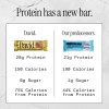 David Protein Bar, Salted Peanut Butter, 24 Protein Bars |