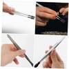 FOMIYES 4sets Stamp Collector Tweezers Stainless Steel Tweezers Set Multi-function