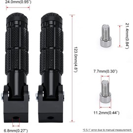 Motorcycle foot pegs, folding bicycle foot pegs, Universal M8 anti-slip motorcycle footrest, suitable for Super 73 S2/ZX/RX/R/S Adventure