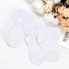 Bafiwu 8 Pairs Girls Frilly Socks, White Cotton Socks with