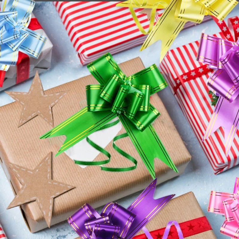 Q Moños De Regalo Grandes Metálicos Con Listón Mágico 200