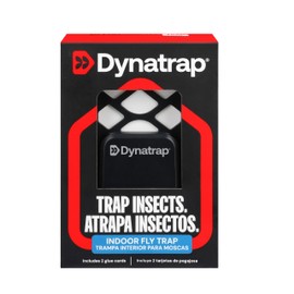 Dynatrap DT3007 Indoor Plug-in Fly Trap for Flies, Fruit Flies, Moths, Gnats, and Other Flying Insects - 1 Black Device + 2 Glue Cards