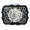 Pewter Silver Southwest Western 1921 Morgan Silver Dollar Belt Buckle