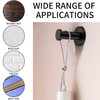 4 Pcs Round Black Coat Hooks, Stainless Steel Towel Hooks,