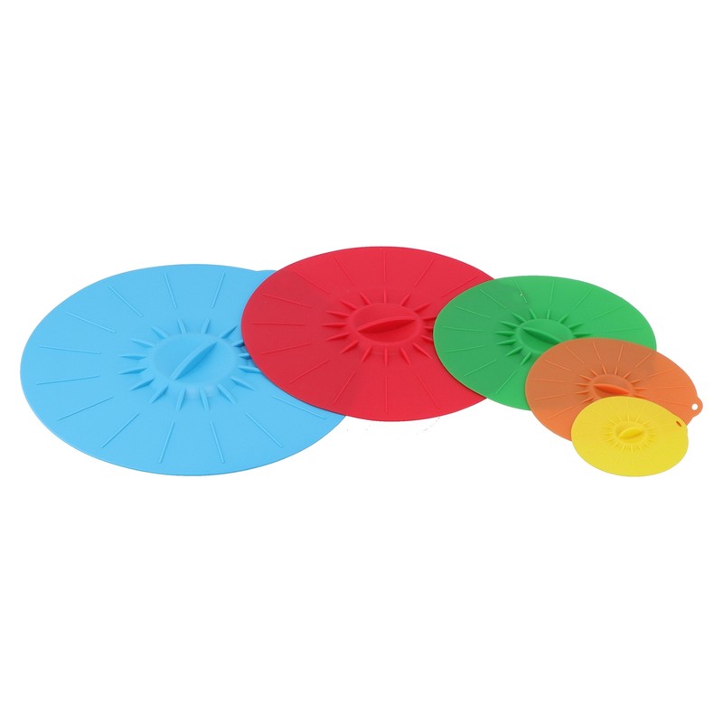 5Pcs/Set Multifunctional Bowl Lid Food Grade Silicone Vacuum Sealing Cover