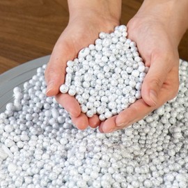 com-four® Christmas Decoration - Beautiful Artificial Snow for Christmas - Snowball Table Door and Window Decoration (Silver - Medium)