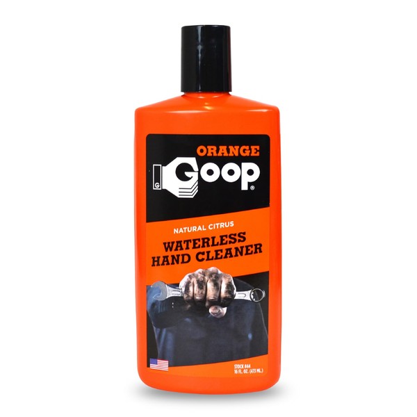 GOOP Orange Liquid Multi-Purpose Waterless Hand Cleaner - 16 oz Flip-Top Bottle