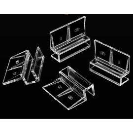 Haulonda 4pcs Clear Color Acrylic Aquarium Fish Tank Glass Cover Clip Support Holder (12mm)