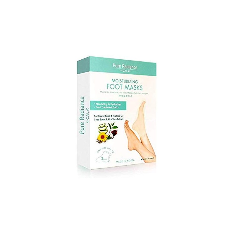 Pure Radiance by CALA Moisturizing Foot Masks 3 Pairs.