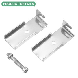 M METERXITY 4-Pack Structural Pipe Connector, Square Tubing T Clamps Stainless Steel Pipe Connector for OD 1" or 25MM Pipe, Conduit Connectors