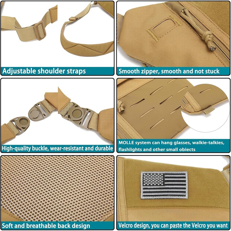 Concealed Carry Sling Bag for Men, Chest Holster Bag of