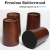 Txcucc Wooden Furniture Risers 2 Inch Tapered Bed Risers Set