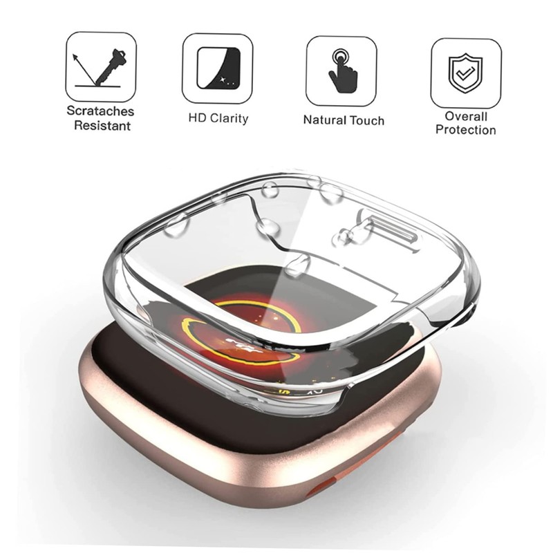 jojofuny 2pcs TPU Watch Case Cover for Full-Coverage Smartwatch Protector