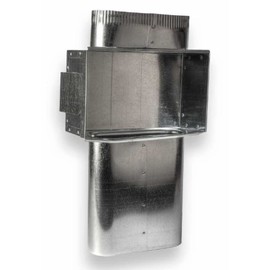 HVAC Premium Double Oval Stack Head 6" Throat Duct Fitting | Galvanized Sheet Metal Oval Stack Head | 12" X 6" - 6" HI-LO Oval STHD is Compatible with Duct 6"
