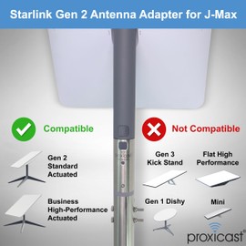 Proxicast Starlink Antenna Adapter for J-Max Antenna Mounts - Stainless Steel Coupler for V2 Rectangular Starlink Satellite Dish Antenna (ANT-800-SA1)
