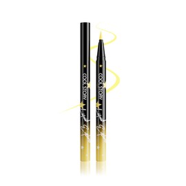 COOL STORY Liquid Eyeliner Waterproof Smudge Proof Eye Liner, 24H Long-Lasting, 0.6ml/0.02 fl.oz (Yellow)