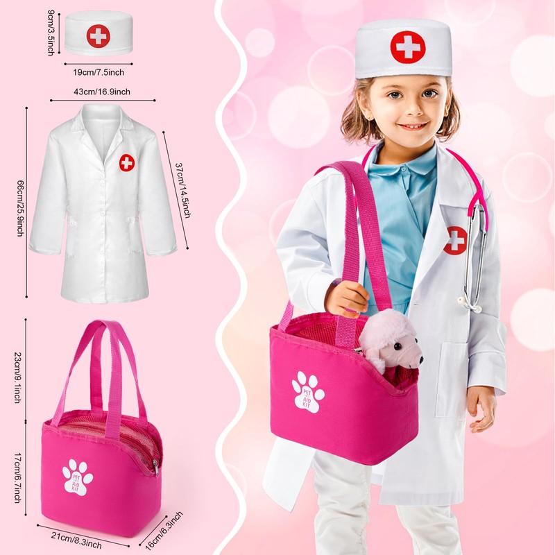 EFO SHM Pretend Play Doctor Kit for Girls, Veterinarian Playset
