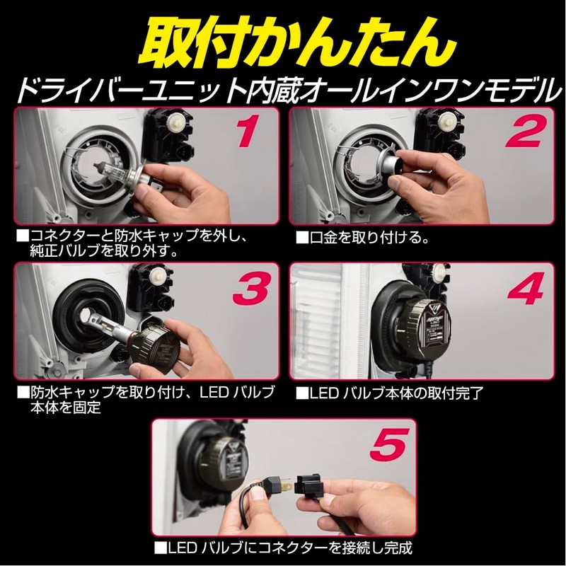 IPF Headlight, LED Headlight, For Cars, H4 Hi Lo Switching,
