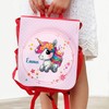 Striefchen® Red Children's Backpack with Name Print / Unicorn, red