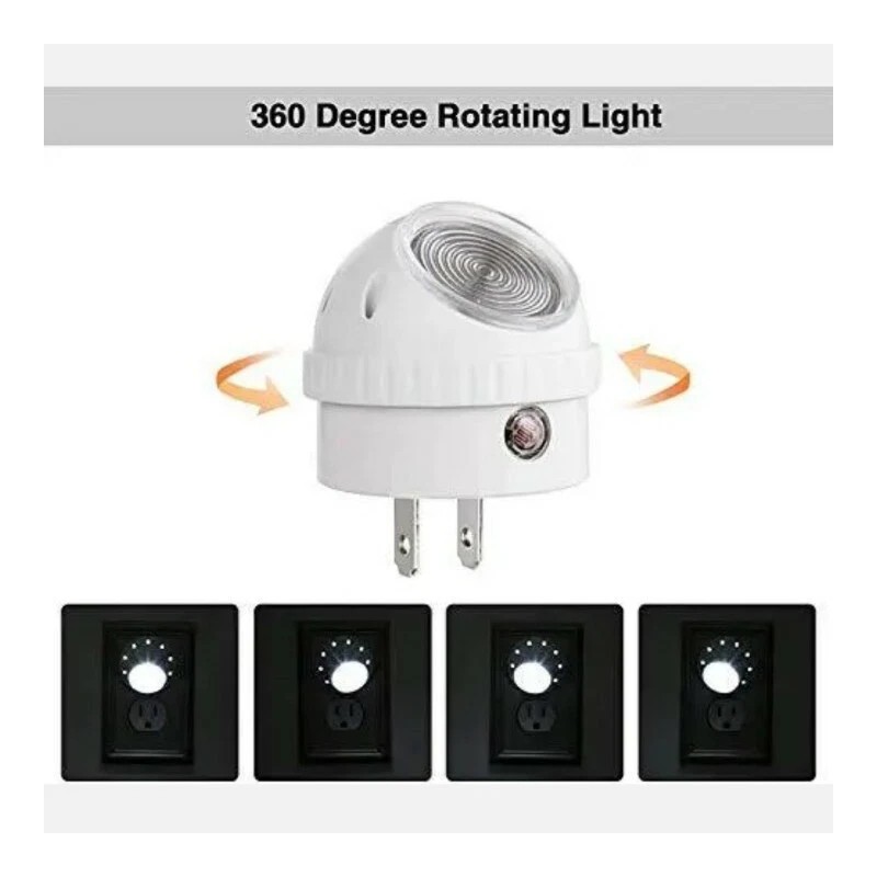 Intertek 1XNight Light LED White..Plug in with Auto Sensor White