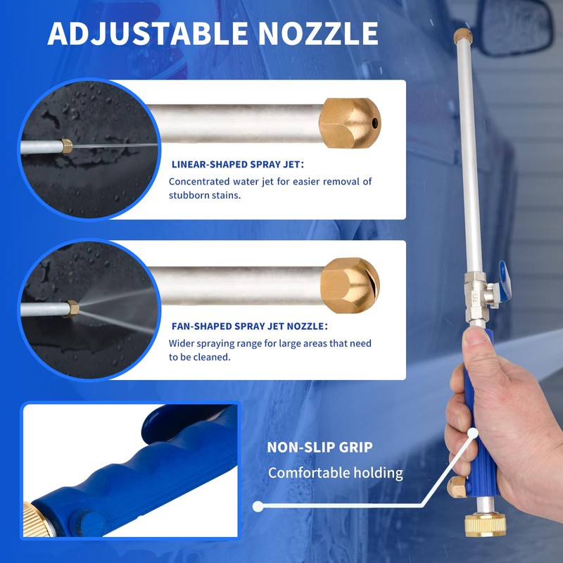 W LAIWO Hydro Jet Washer, 2-in-1 Hydro Jet Nozzle for