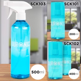 Duronic SCK103 Reinigungsset für Bildschirme, 500 ml | LED, LCD, TFT, Plasma, OLED | Lösung für Smartphone, Tablet, Computer, Fernseher | Mikrofasertuch und Bürste