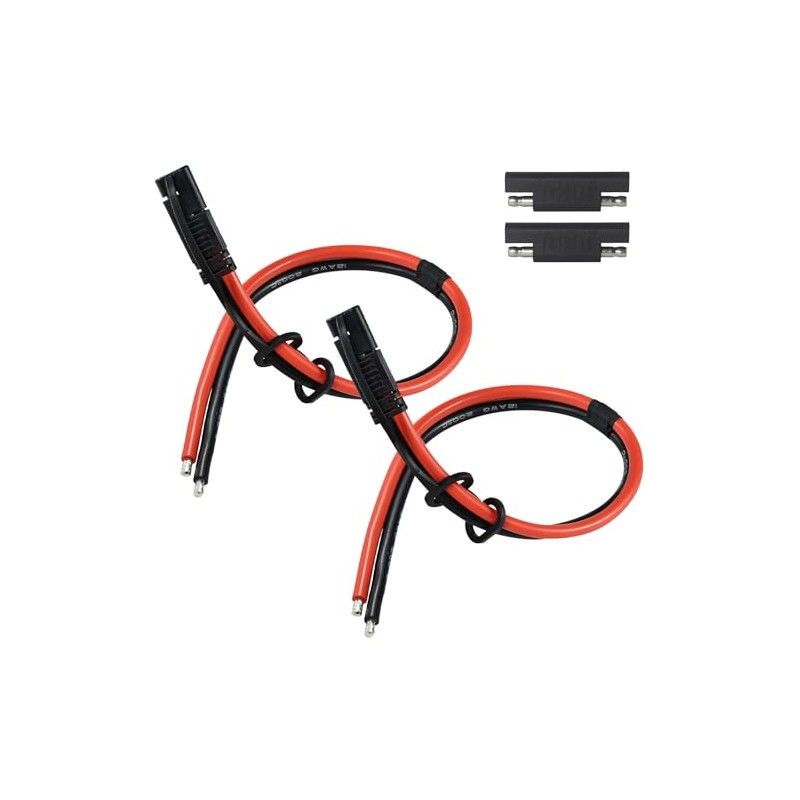 SPARKING 12AWG SAE Connector - 2PCS 1FT SAE Plug with
