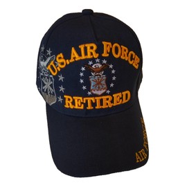 Augusta Sportswear U.S. Air Force, Starred Emblem, Retired, black hat