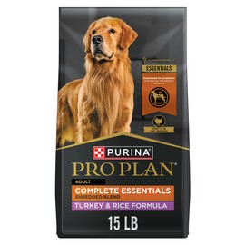 Purina Pro Plan Complete Essentials Shredded Blend Turkey and Rice Dog Food Dry Formula with Probiotics for Dogs - 15 lb. Bag
