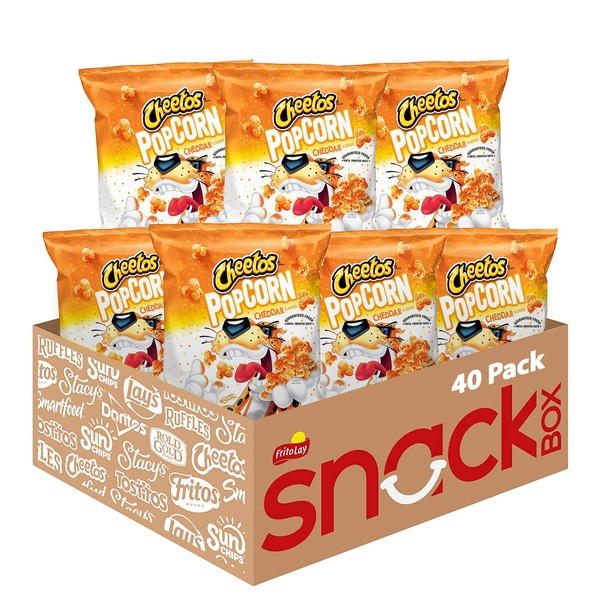 Cheetos Popcorn, Cheddar, 0.625 Ounce (Pack of 40)
