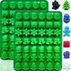 Christmas Silicone Candy Molds, 84-Cavity Mini Christmas Mold Shaped with
