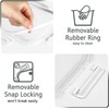 30 Pieces Glass Food Storage Containers with Upgraded Snap Locking