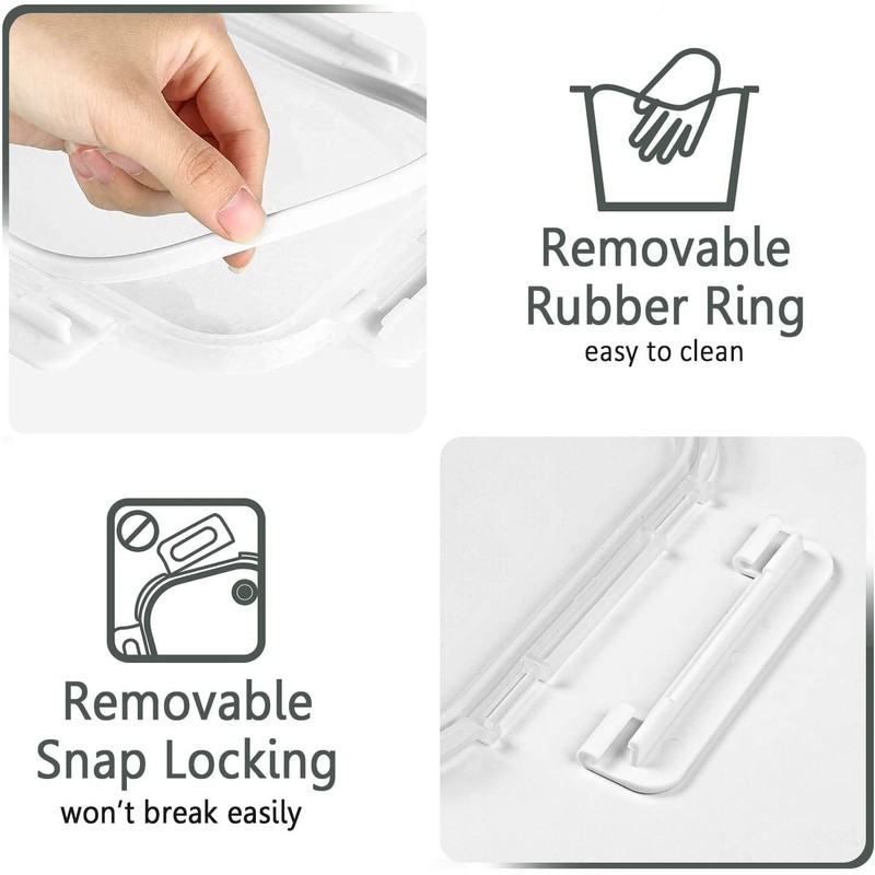 30 Pieces Glass Food Storage Containers with Upgraded Snap Locking
