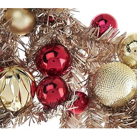4' Red & Gold Vintage Ornament Garland Christmas Holiday Decorations