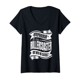 Womens It's like a rollercoaster but with no seatbelt V-Neck T-Shirt