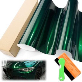 Super Gloss Metallic Agate Green Automotive Vinyl Wrap Car Vehicle Bubble Free Air Release 12"x60" (1FTx5FT)