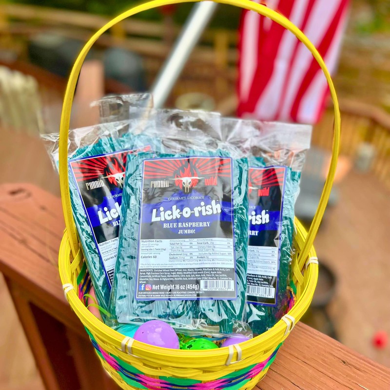 Blue Raspberry Licorice Candy | LICK-O-RISH 3 Pounds Total (Set