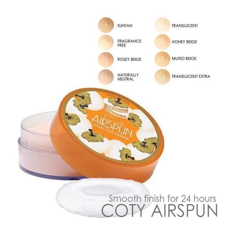 Coty Airspun Loose Polvo Traslucido Fijador 35g