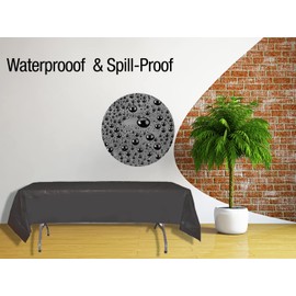 LAMINET Premium Disposable Tablecovers - SET OF 1 - BLACK - 54" x 108"
