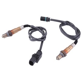 Lambda Sensor in Front of Catalytic Converter and After Cat for N43 E81 E87 E88 116i 118i E90 E91 E92 316i 318i M43 Oxygen Sensor Lamda Sensor Control Probe 0258010421, 028100421, 02810044 Pack of 2