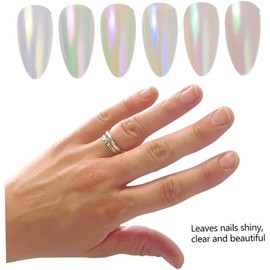 Polvo de uñas cromado, polvo de brillo uñas brillante 6 colores, juego pigmentos artísticos para decoración bricolaje
