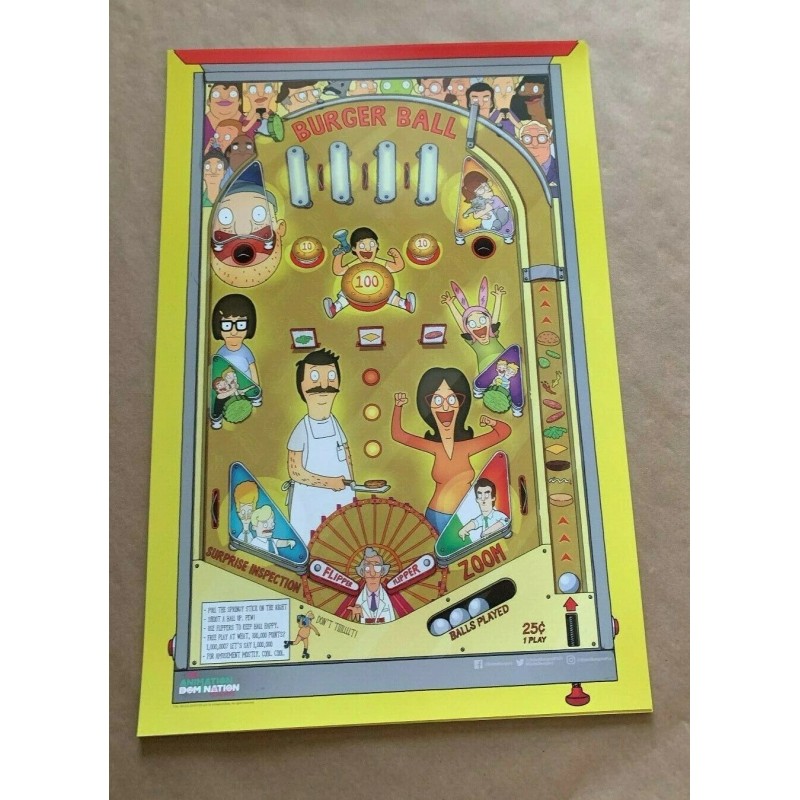 SDCC 2019 PROMO PRINT POSTER FROM FOX BOOTH BOBS BURGERS