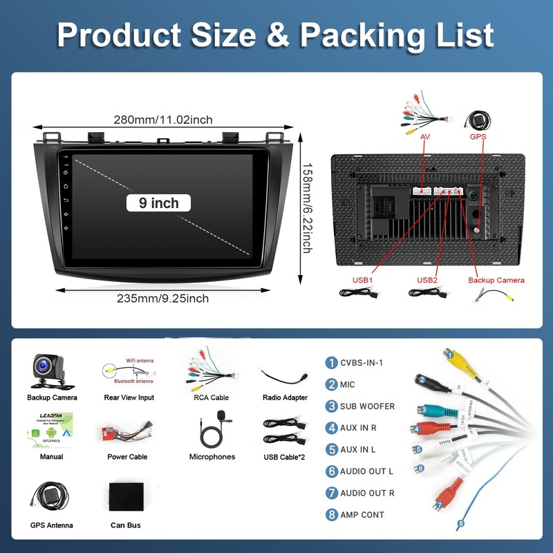 Car Radio for Mazda 3 2009 2010 2011 2012 2013
