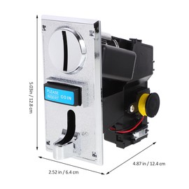Multi Roll Coin Selector for Vending Game Machines Washer Machine - Accepts 1-6 Coin Type with Intelligent CPU Control