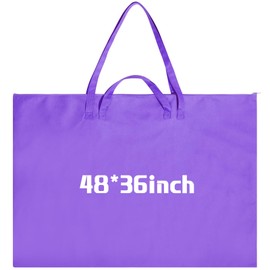 Abbylike Large Art Portfolio Bag with Nylon Shoulder 48 x 36 Inch Poster Board Storage Bag Waterproof Poster Carrying Case Tote Painting Sketch Bag for Artist Student Art Work(Purple)