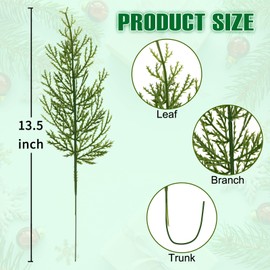 BSTCRAFT 30 pcs Artificial Pine Sprigs, Faux Pine Stems Greenery Picks for DIY Christmas Wreath Garland Centerpieces Xmas Decorations