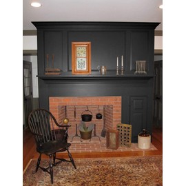 Old Village Satin Black Water-Based Paint Exterior and Interior 1 qt.