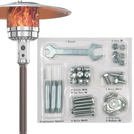 Patio Heater Replacement Parts Bolt Hardware Kit, Replacement Bolt & Nut Set Used to Assemble Patio Heater Propane Outdoor Heater Replacement Parts (Bolt Set Parts)