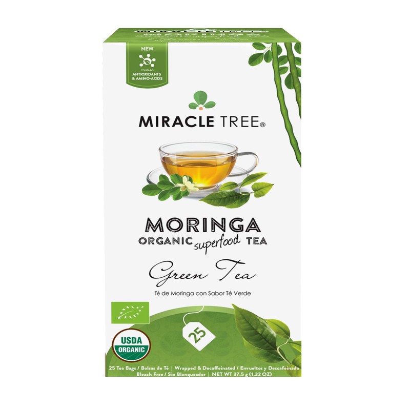 Miracle Tree - Organic Moringa Superfood Tea, 25 Individually Sealed